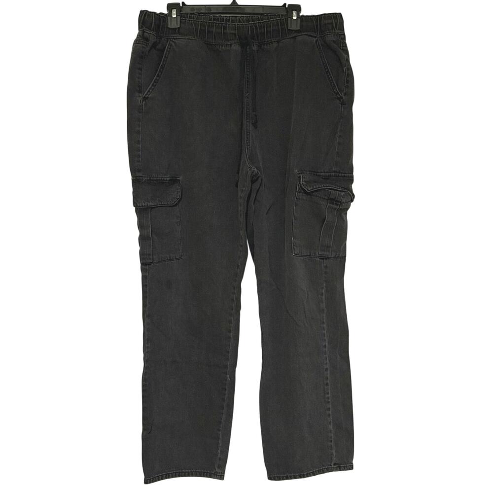 SO Super High Rise Jogger Black Baggy 17/33 Cargo Juniors Kohls EUC Relaxed